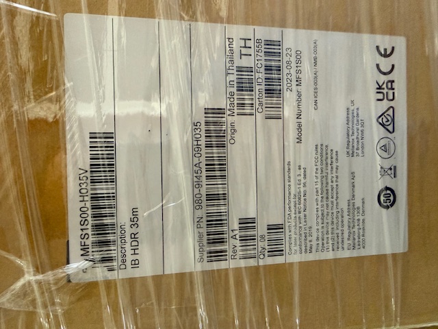 MFS1S00-H035V NVIDIA Mellanox 35m QSFP28 HDR 200G InfiniBand AOC Cable label