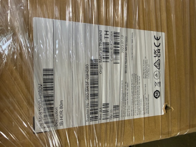 MFS1S00-H080V NVIDIA Mellanox 80m QSFP56 HDR 200G InfiniBand AOC Cable label